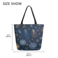 thumbnail image 5 of Open Top Canvas Tote Bag with Zipper Reusable Shopping Bag 13.5x15" Roomy Carryall Golden Pine Needles, 5 of 9