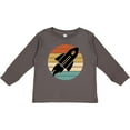 thumbnail image 3 of Inktastic Space Rocket Retro Sunset Boys or Girls Long Sleeve Toddler T-Shirt, 3 of 5