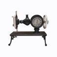 thumbnail image 1 of Black 16" Antique Sewing Machine Metal Table Clock, 1 of 1