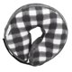 thumbnail image 3 of Collar protector inflable para mascotas Collar de cuello de seguridad de recuperación ajustable después de la cirugíaCQLQ03 Rejilla blanca y negra con correa de gancho y bucle L, 3 of 5