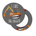 thumbnail image 2 of Kll I Like Big Digger Round Bar Chair Cushion Cover 14 Inch,Bar Stool Protector With Elastic, Soft Washable, 2 of 7