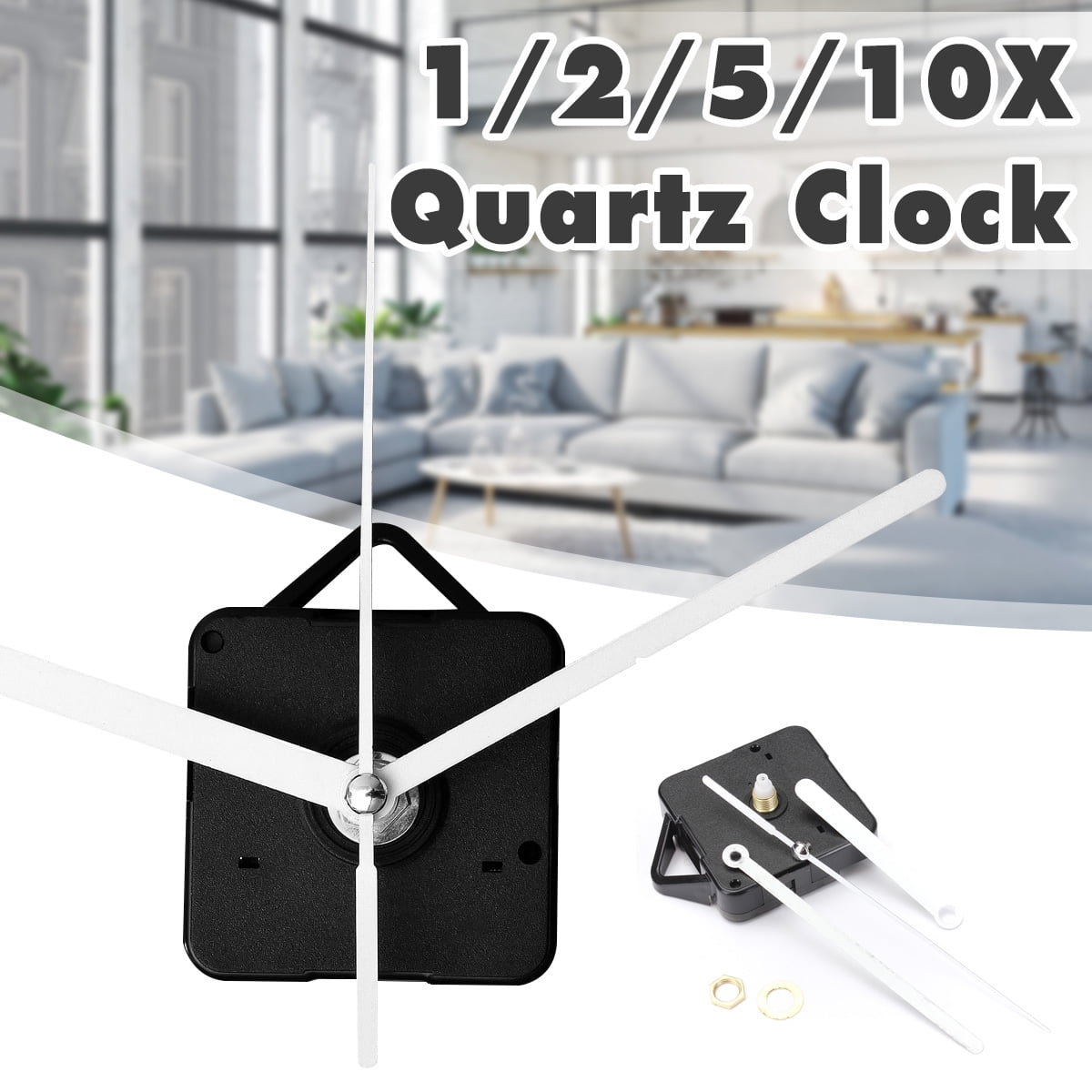 6 Styles Quartz Clock Movement Mechanism with Hooks DIY Repair Parts Tools Set