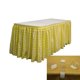thumbnail image 1 of Falda de mesa a cuadros LA Linen poliéster 21 pies por 29 pulgadas con 15 clips en L blanco y amarillo claro, 1 of 1