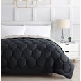 thumbnail image 2 of Spirit Linen Home Est. 1988 Honeycomb 1pc Microfiber Comforter - Full/Queen, Black/Silver, 2 of 3