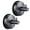 Black, variant on Set Of 2 Strong Suction Cup Hooks Waterproof Wall Mounted Hooks for Bathroom