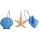 thumbnail image 3 of Lote de 12 ganchos decorativos para cortina de ducha, de resina, conchas marinas, para baño, dormitorio y sala de estar (concha azul, estrella de mar), 3 of 7