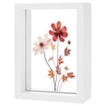 thumbnail image 1 of Marco de Flores Prensadas de Madera, 3.5 x 5 Pulgadas Marco de Imagen Flotante de Acrílico Doble para Flores Secas/Mesa/DIY/Artesanías [Blanco], 1 of 7