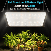 ALPHAGROW 2-Piece Grow Tent System, 24 x 24 x 48 in, with Twin Doors and LED Grow Light, Fan Not Included