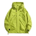 thumbnail image 2 of RXIRUCGD Men's Stitching Drawstring Hooded Slim Fashion Jacket Coat Outwear, Green, Size: S, 2 of 4