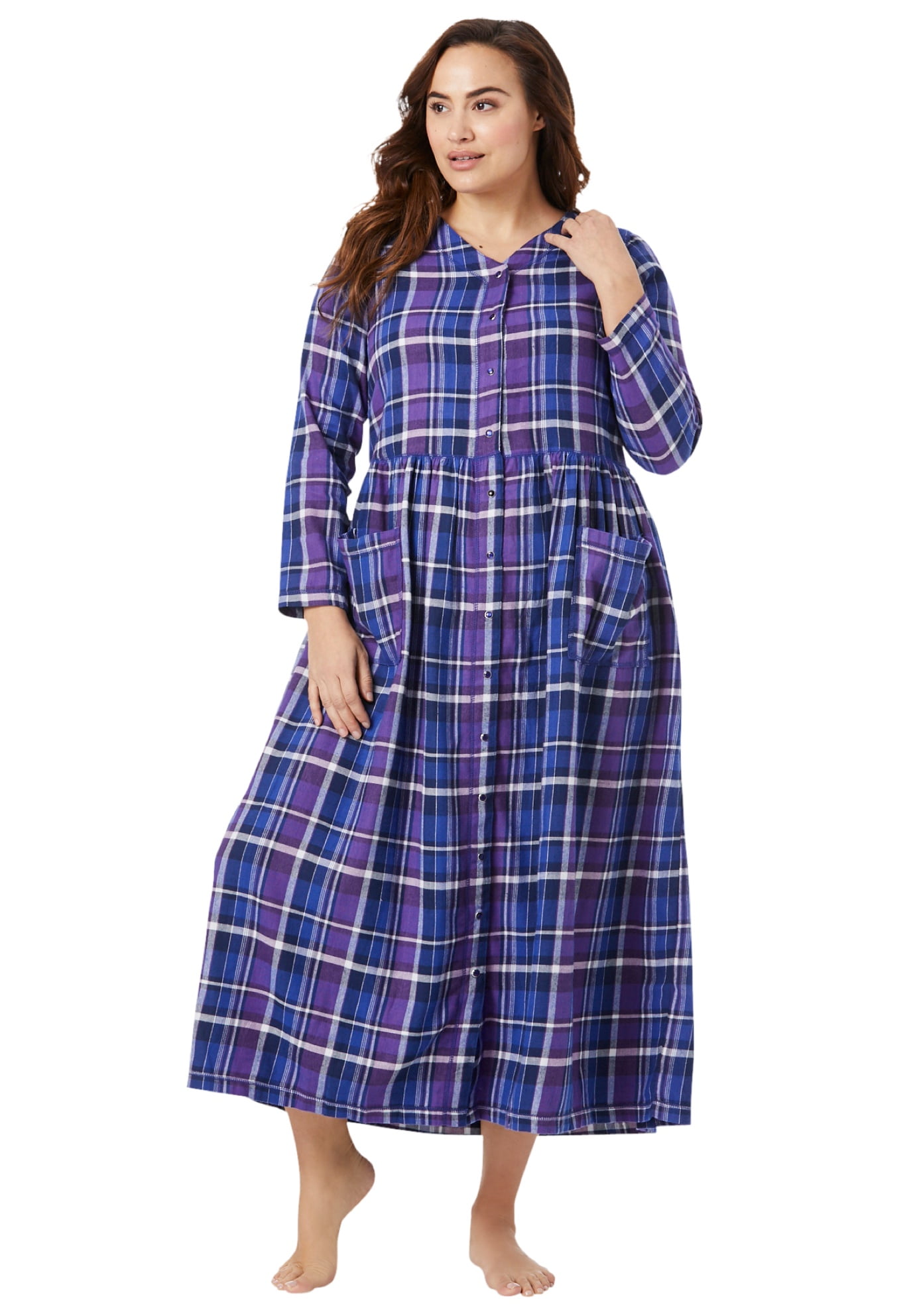 women's plus size flannel nightgowns