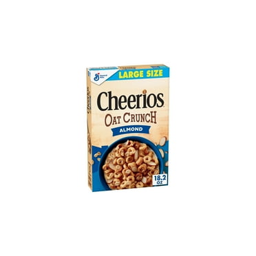Cheerios Oat Crunch Almond Breakfast Cereal, 18.2 oz Box (Pack of 6)