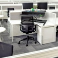 thumbnail image 3 of flexpro power 40 inch electric corner desk | 2 level standing desk converter with quiet height adjustments | large dual level sit to stand workspace | great for cubicles! (corner /, 3 of 9