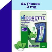 Nicorette Mini Nicotine Lozenges Stop Smoking Aid 2 Mg Mint - 81 Ct