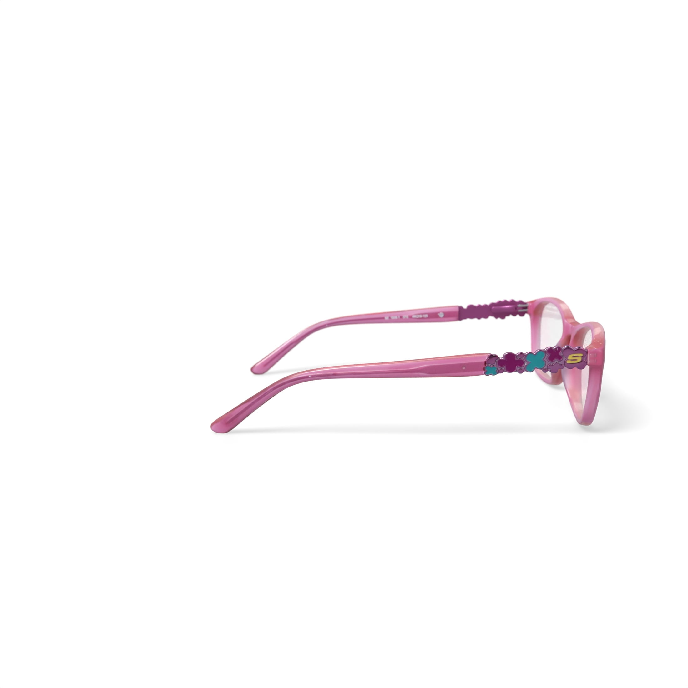 Skechers Youth SE1608-1 Square Prescription Eyeglasses with Case, Pink