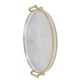 thumbnail image 4 of Fuente Redonda Para Servir Con Asas Doradas Y Decoración De Borde Dorado, Fuente Decorativa De Plástico Para Sala De Estar, , Cocina, Decoración De Bandejas, 4 of 7