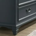 thumbnail image 3 of Roundhill Furniture Clelane Wood 5-Drawer Chest, Slate Blue, 3 of 7