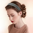 thumbnail image 3 of Unique Bargains No Slip Rhinestone Wide-brimmed Headband Classic Style Headband for Women 4.45"x0.98" Black White, 3 of 6