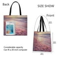 thumbnail image 3 of Canvas Tote Bag for Women Girls Design Print Beach with Pink Rose Petals Tote, 3 of 8