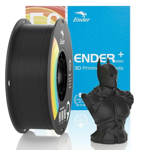 Filamento para impresora 3D Creality PLA Pro, negro, 1,75 mm, 1 kg