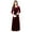 Wine Red, variant on comerut Women Fall Winter Dress Big Swing Solid Color Round Neck Long Sleeve A-line Soft Warm Thick Pullover Lady Prom Party Evening Dress