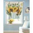 thumbnail image 2 of Summer Sunflowers Tie Up Curtains for Window, Thermal Insulted Balloon Shade Adjustable Rod Pocket Curtains Valance Panels for Kitchen Bathroom Cafe 42 x 54 Watercolor Floral Botanical Retro, 2 of 6