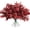 Red, variant on RECUTMS 8 Bundles Artificial Greenery Stems Fake Lucky Bamboo Leaves Faux Outdoor Plants UV Resistant Plastic Shrubs for Indoor Outdoor Decorations (Green)