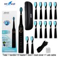 thumbnail image 3 of Cepillo de dientes eléctrico sónico Seago SG-507 para adultos, temporizador, 5 modos, cargador USB, recargable, juego de cabezales de repuesto, 3 of 5