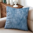thumbnail image 4 of Vibrant Blue & Teal Abstract Painting Pillow Covers: 16x16 Inch, Beige Retro Touch, 2-Pack Decorative Cushions for a Refreshing Home Decor Upgrade, 4 of 7