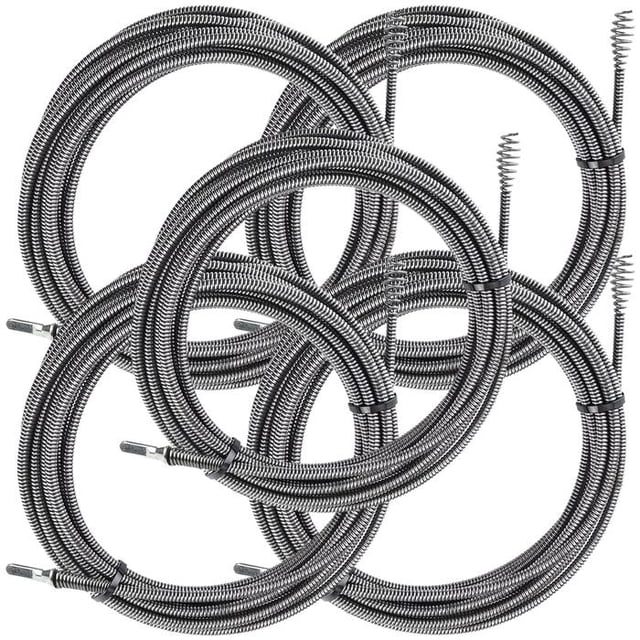 Destapa Tuberías Resistente SnakeTol08m 5Pzas 8m ó 314" Longitud Desatascador Acero Inoxidable.