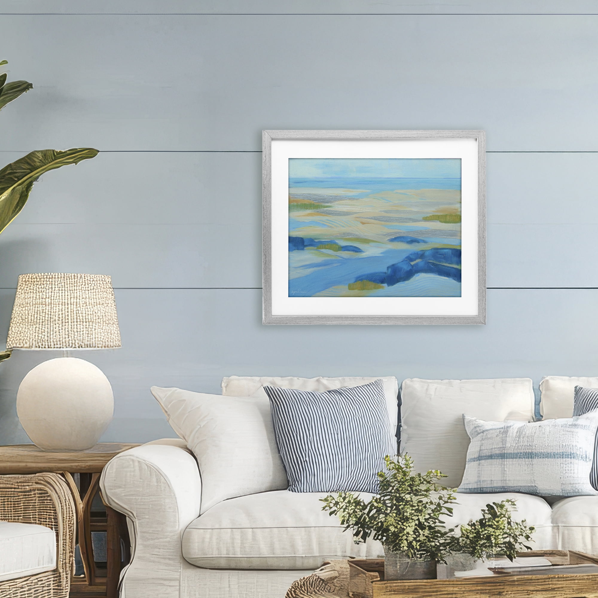 Stupell Industries Coastal Walk Among Dunes Gray Framed Print Under Glass, design by Lynn Ericson Fine Art