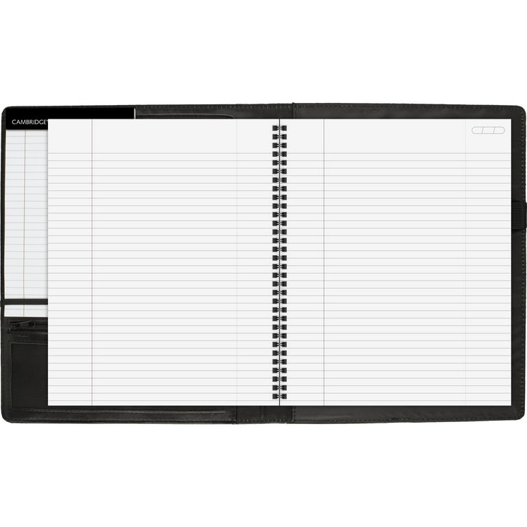 Cambridge Limited Refillable Faux Leather Notetaker Notebook, 50