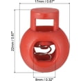 thumbnail image 2 of Cord Locks, 100 Pack Ball Spring Toggle Stopper for Drawstring Bag Shoelaces, Red, 2 of 5