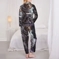 thumbnail image 3 of Bingfone Womens Pajama Sets Cat Astronaut In Space Print,Long Sleeve Loungewear Pajamas Set-Medium, 3 of 8
