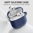 thumbnail image 4 of Comvin Compatible With Apple Airpods 4 & 5 Case Cover for Women Men, Silicone, Navy Blue, 4 of 7