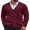 Wine Red, variant on COOFANDY Men's Cardigan Sweater Cable Knit V Neck Button up Sweaters Ribbed Cardigan Sweater with Pockets Navy Blue M