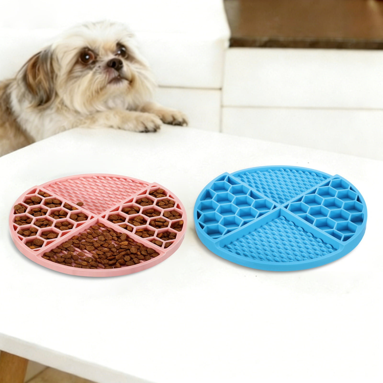 Uxcell Slow Feeder Dog Bowls, Puzzle Slow Eater Dog Food Bowl, (Regular Orange & Diameter: 8.27"), Intended for Fast Eater Small / Medium Dogs / Helps Prevent Abdominal Gas Anti-Choking