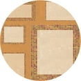 thumbnail image 1 of Ahgly Company Tapis d'Intérieur Lavable en Machine Carré Transitionnel Kaki Or, 3 Pieds Carré, 1 of 7