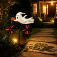 thumbnail image 5 of Halloween Ghost Riding Bicycle Metal Garden Stakes,Fixed Wheel Pumpkin Windmill Ornament for Garden Patio Lawn Autumn Holiday Outdoor Decor, 5 of 6