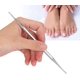 thumbnail image 1 of 1 lima de uñas de doble punta, lima de uñas de acero inoxidable, herramienta de terapia de pies, limpiador de uñas, 1 of 4