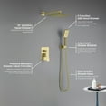 thumbnail image 5 of Kibi USA Cube Pressure Balanced 2-Function Shower System with Rough-In Valve Brushed Gold Brushed, 5 of 5