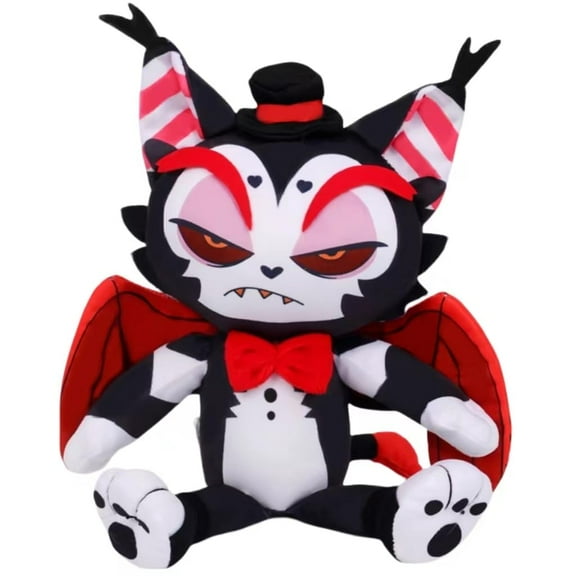 11.8-Inch Hazbin Hotel Husk Stuffed Animal Plush Toy, Cuddly Anime Character Collection Gift for Fans