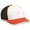 White/ Black/ Orange Tri, variant on Richardson - Fitted Pulse Sportmesh with R-Flex Cap - 172 - Charcoal/ Black Split