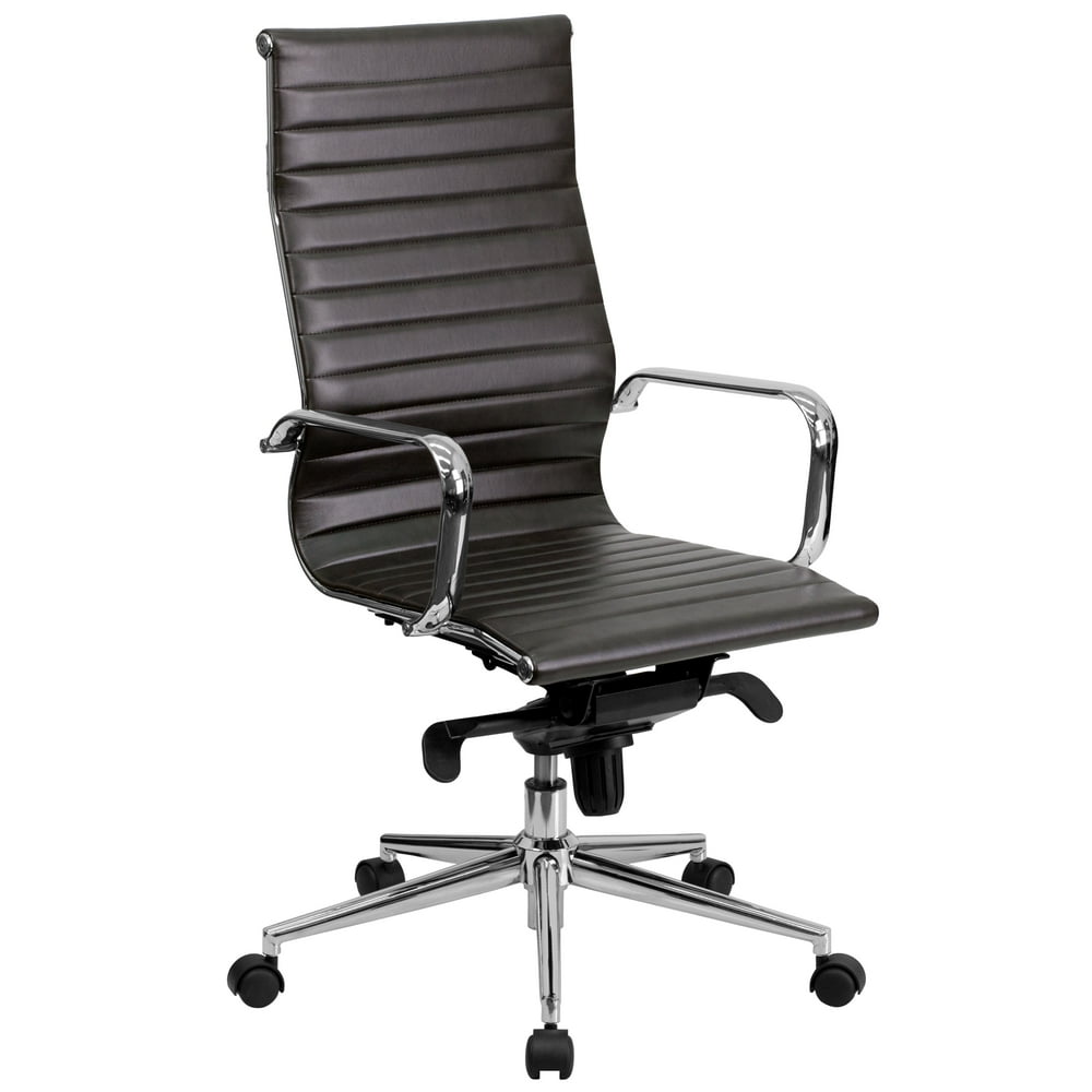 leather ribbed office chair        <h3 class=