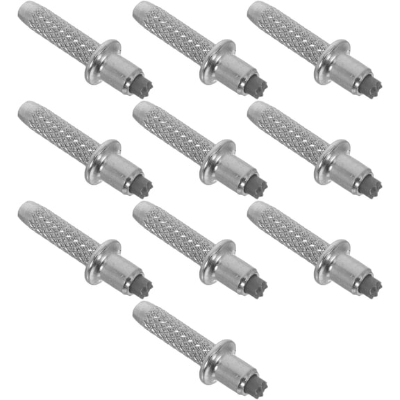 BESTOYARD 10pcs Mountaineering Stick Tips Tungsten Steel Silver