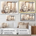 thumbnail image 4 of Designart "Cozy Retreat in Winter Cottage III" Farm Framed Wall Art - Country Beige Farm Windows Bedroom Framed Canvas Wall Art, 4 of 6