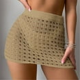 thumbnail image 4 of Yokua Cover Up Skirt for Women Elastic Waist Hollowed Crocheted Swimsuit Wrap Skirt, 4 of 17