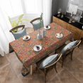 thumbnail image 4 of Beige Grey Floral Boho Rectangle Tablecloth, Vintage Ethnic Tribe Abstract Art Waterproof & StainResistant Tablecloth, Washable Oil-proof Table Cover for Dining/Party/Wedding/Camping/Buffet 52x70 In, 4 of 9