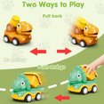 thumbnail image 2 of Dinosaur Toy Car for Toddler 1-3,6PCS Friction Power Car ,Push and Go Toy Car with 2 in 1 Playmat, Birthday Gift Educational Toy for 2 3 4 Years Old Boys Girls, 2 of 9