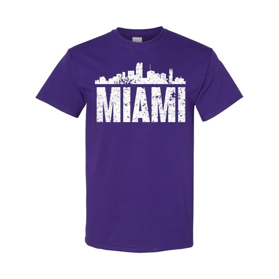 Inktastic Miami Skyline Grunge T-Shirt