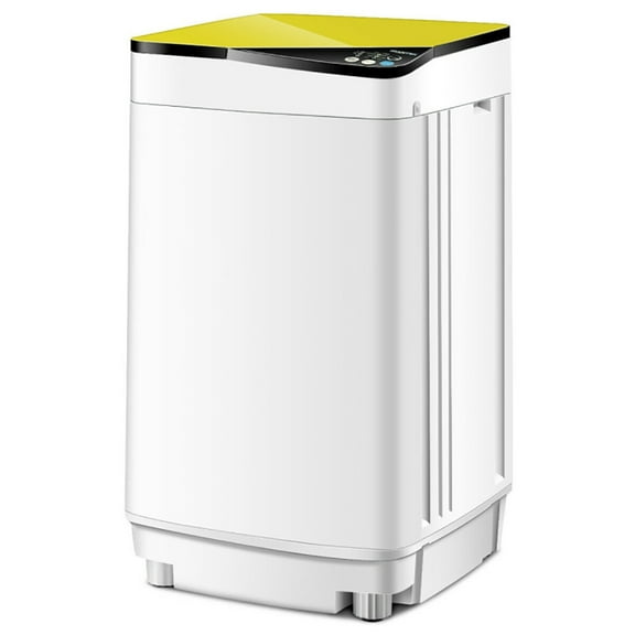 GVN Space Saving Full-Automatic Washer,Washing Machine,Full-automatic Washing Machine 7.7 lbs Washer / Spinner Germicidal-Yellow